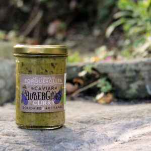 Caviar bio d'aubergines au curry des jardins de Porquerolles